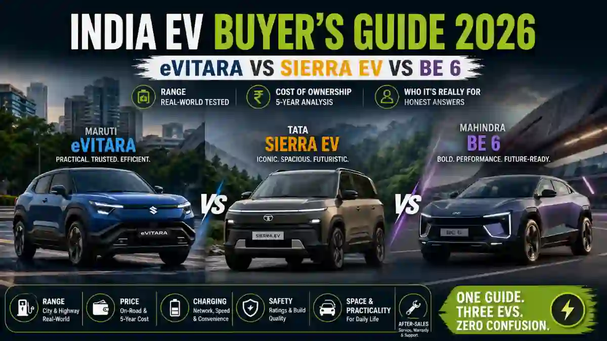 India EV Buyers Guide 2026: eVitara vs Sierra EV vs BE 6