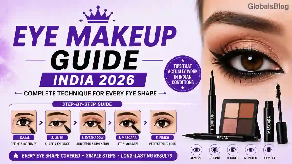 Eye Makeup Guide India 2026 - Complete Technique for Every Eye Shape