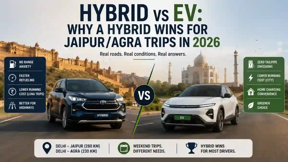 Hybrid vs EV: Why a Hybrid Wins for Jaipur/Agra Trips in 2026