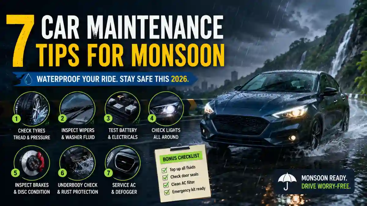 7 Car Maintenance Tips for Monsoon 2026 | Waterproof Your Ride